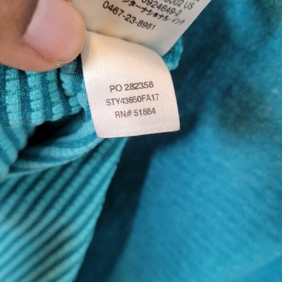 Patagonia Womens Capilene Baselayer Top Size Large Green Winter Warm Cabin Ski - Picture 6 of 10